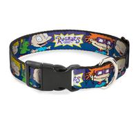 Plastic Clip Collar RUGRATS Group Pose2 w/Reptar Medium 11-16.5"