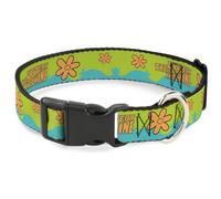 Plastic Clip Collar Scooby Doo THE MYSTERY MACHINE Paint Job Green/Aqua/Orange L
