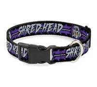 Plastic Clip Collar Shredder Head SHRED HEAD/Stripe Black/Purple/Gray NARROW-Sma