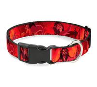 Plastic Clip Collar Simba Scar Battle Scene Fiery Red Medium 11-16.5"