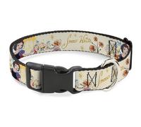 Plastic Clip Collar Snow White and the Seven Dwarfs with Script and Flowers Yell