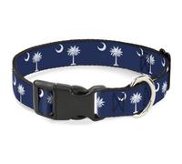 Plastic Clip Collar South Carolina Flags NARROW-Medium 8.5-12"