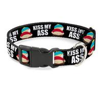 Plastic Clip Collar South Park Cartman Pants KISS MY ASS Pose Black/White NARROW