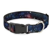 Plastic Clip Collar Space Dust Collage Small 9.5-13"
