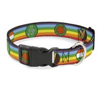 Plastic Clip Collar St. Pat's Rainbow/Coins Large 15-24"