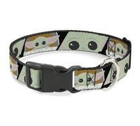 Plastic Clip Collar Star Wars The Child Chibi Face Blocks Black WIDE-Small 13-17