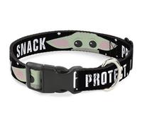 Plastic Clip Collar Star Wars The Child Chibi Face PROTECT ATTACK SNACK Black/Wh