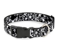 Plastic Clip Collar Stargazer Black/White NARROW-Small 7-8.5"