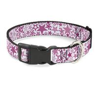 Plastic Clip Collar Stargazer White/Pink Medium 11-16.5"