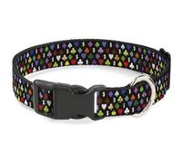 Plastic Clip Collar Suits $$$ Black/Multi Color Small 9.5-13"