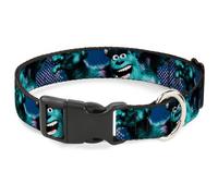 Plastic Clip Collar Sulley Scare Pose/Dots Blues/White Small 9.5-13"