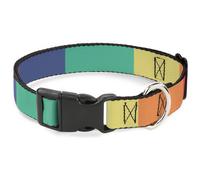 Plastic Clip Collar Summer Essentials Color Block 3 WIDE-Large 20-31"