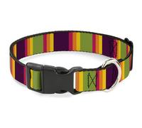 Plastic Clip Collar Summer Essentials Color Block 7 WIDE-Medium 16-23"