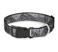 Plastic Clip Collar Superman Shield Camouflage Grays NARROW-Medium 8.5-12"