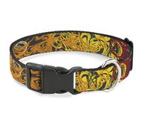 Plastic Clip Collar Swirl Mix Gray/Multi Color NARROW-Small 7-8.5"
