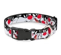 Plastic Clip Collar Sylvester the Cat Expressions Gray WIDE-Small 13-17"