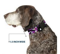 Plastic Clip Collar Sylvester the Cat Poses Purple WIDE-Large 20-31"