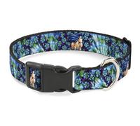 Plastic Clip Collar Tattoo Johnny-Blue Hair WIDE-Large 20-31"