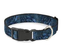 Plastic Clip Collar Tattoo Johnny-Brutal Blue NARROW-Medium 8.5-12"