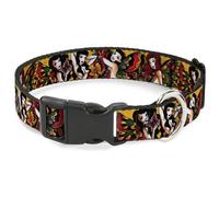Plastic Clip Collar Tattoo Johnny-Butterfly Girl Medium 11-16.5"