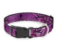 Plastic Clip Collar Tattoo Johnny-Fairy Pink Swirl NARROW-Small 7-8.5"