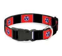 Plastic Clip Collar Tennessee Flags Medium 11-16.5"
