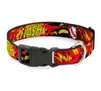 Plastic Clip Collar The Flash BOOM-KABOOM WIDE-Large 20-31"