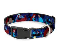 Plastic Clip Collar The Little Mermaid Ariel & Eric Boat Scenes WIDE-Small 13-17