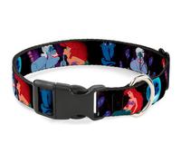 Plastic Clip Collar The Little Mermaid Ariel & Ursula Scenes Small 9.5-13"