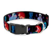 Plastic Clip Collar The Little Mermaid Ariel & Ursula Scenes WIDE-Large 20-31"