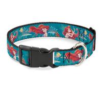 Plastic Clip Collar The Little Mermaid Flounder and Sebastian Under the Sea Gree