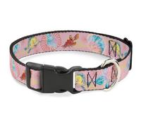 Plastic Clip Collar The Little Mermaid Flounder and Sebastian Under the Sea Pink