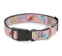 Plastic Clip Collar The Little Mermaid Flounder and Sebastian Under the Sea Pink