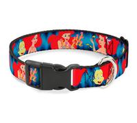 Plastic Clip Collar The Little Mermaid Under the Sea Scenes Small 9.5-13"