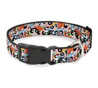 Plastic Clip Collar The Powerpuff Girls Expressions Stacked WIDE-Large 20-31"
