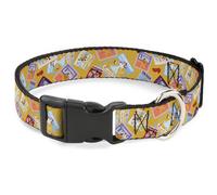 Plastic Clip Collar The Wizard of Oz Characters Scenes and Icons Collage Yellow