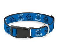 Plastic Clip Collar This is Fine Japanese Question Hound Flame Blue/Black/White