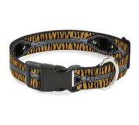 Plastic Clip Collar Tiger Eyes WIDE-Medium 16-23"