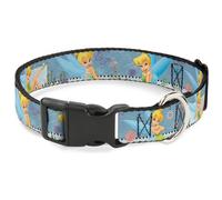 Plastic Clip Collar Tinker Bell Garden Poses WIDE-Large 20-31"