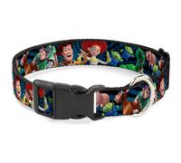 Plastic Clip Collar Toy Story Characters Running2 Denim Rays Small 9.5-13"