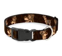 Plastic Clip Collar Tramp 4-Pose Sketch Browns Large 15-24"