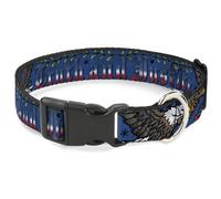 Plastic Clip Collar Truth and Justice Blue NARROW-Small 7-8.5"