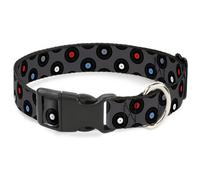 Plastic Clip Collar Vinyl Records Gray/Black/Red/Blue/White Small 9.5-13"