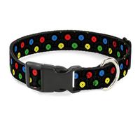 Plastic Clip Collar Vinyl Records Stacked Black/Gray/Multi Color Small 9.5-13"