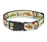 Plastic Clip Collar WINNIE THE POOH and Friends Poses and Title Logos Light Yell