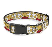 Plastic Clip Collar Winnie the Pooh Chibi Pose and Expressions Scattered White S