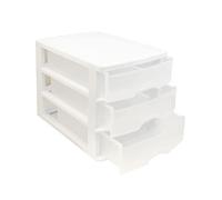 Plastic Forte - Cassettiera da tavolo bianca 3 cassetti 26,8 x 27 x 35,5 cm