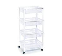 Plastic Forte Portaverdure, Bianco, 40 x 30 x 85 cm