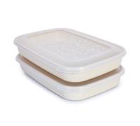 Plastic Forte - Set di 2 contenitori per salsicce classici da 1,75 l, beige