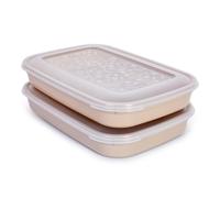 Plastic Forte - Set di 2 contenitori per salsicce marroni classici da 1,75 l